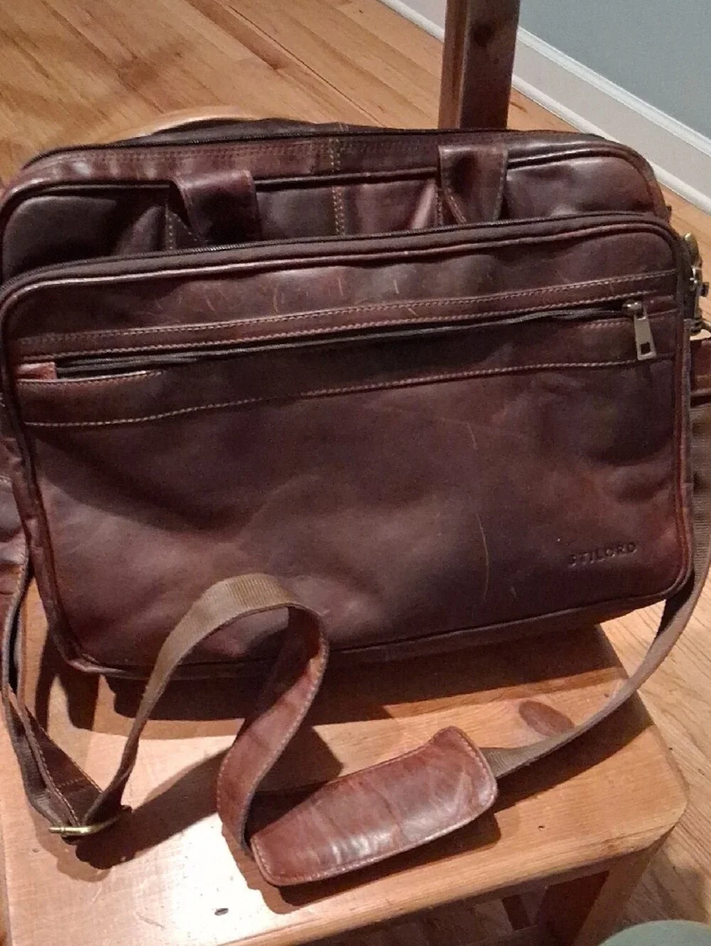 Brown Leather Briefcase - Men's Laptop Bag
